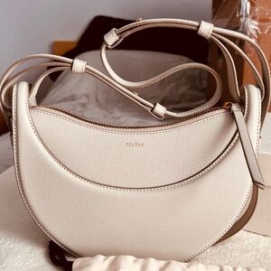 Cream Leather Women's Bag